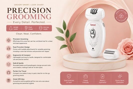 Electric Trimmer For Women / Flawless Precision 2-in-1 Grooming Kit
