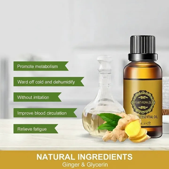 Organic Lymphatic Support Extract Drops – Abdominal Drainage Ginger Oil